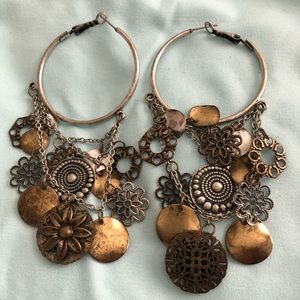 Unique Hoop Dangle Earrings